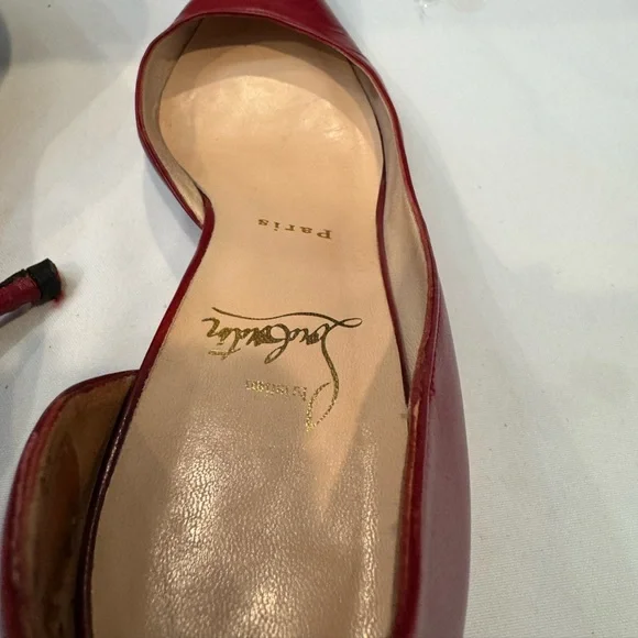 Authentic Christian Louboutin D’Orsay Red Heels - Picture 8 of 13
